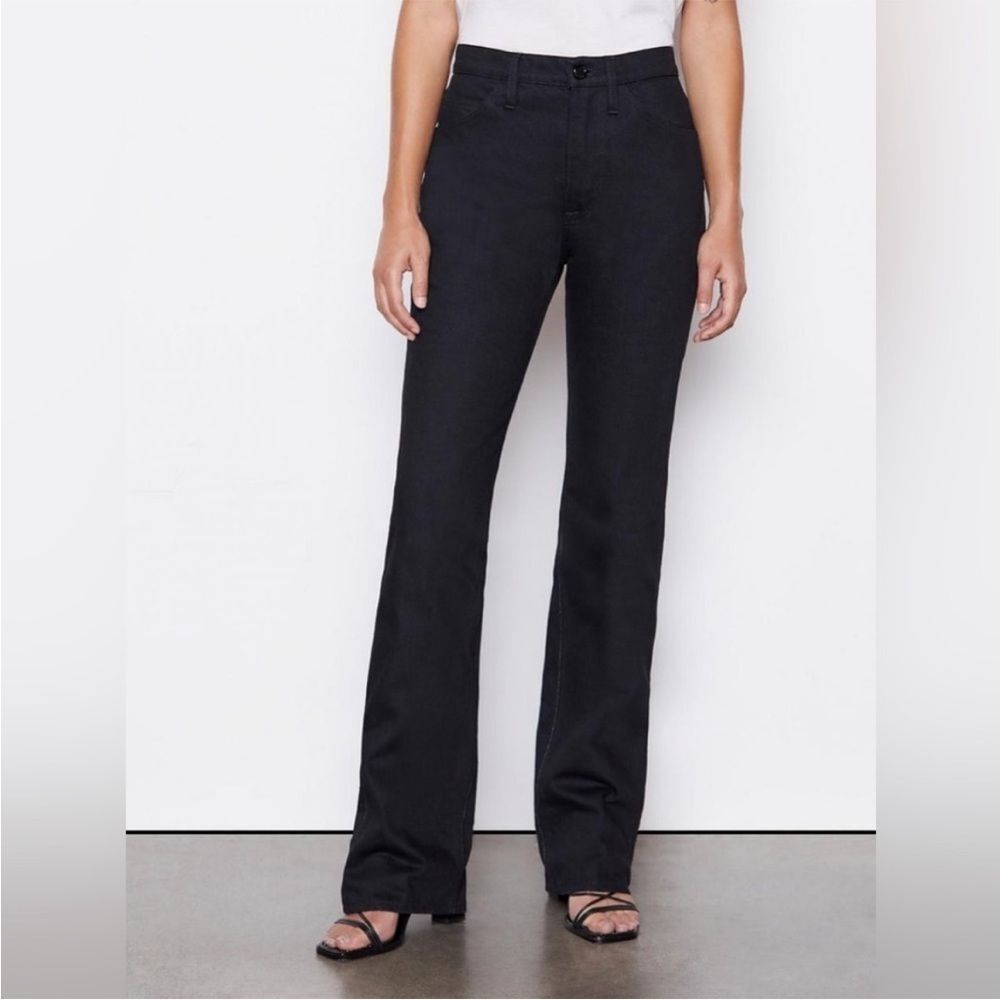 Frame Denim Black Flare Jeans